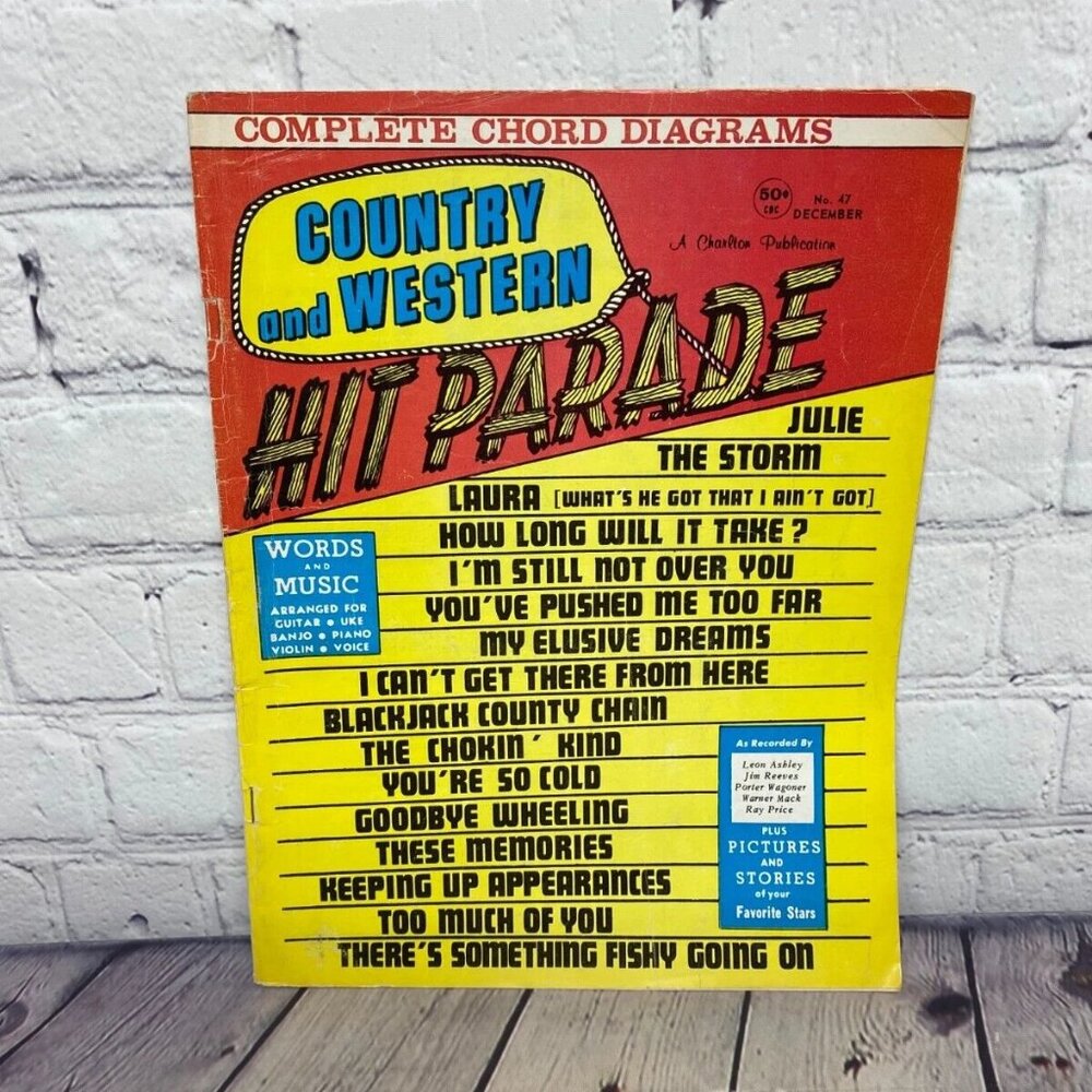 Vintage Country and Western Hit Parade Dec. 1967 - Words and Music Arrangements
